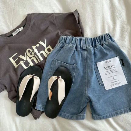 2025 Summer Baby Cute Letter Print T-Shirts for Boys Girls Children Short Sleeve T-Shirts Infant Kids Loose Casual Top Clothes