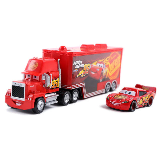 Pixar Cars Truck Attached Model Car Anime Figure Mack Semi-Hauler Rust-eze Racing Toys Container Trucks Children Birthday Gifts