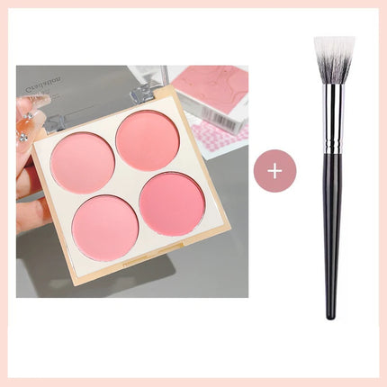 Korean four-color blush,ice cream color,low-saturation pink/blue/purple,naturally brightening & contouring,perfect holiday gift