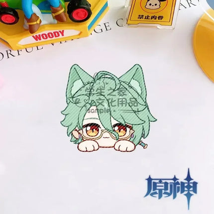 Game Impact Fontaine Neuvillette Wriothesley Rabbit Ears Small Hands Acrylic Badge Backpack Button Brooch Accessories Gifts