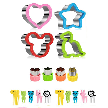 Sandwich Cutters Set for Children Food Cookies Bread Mold Maker Fruit and Vegetable Shapes Cutting Mould Baking Tools for Kids