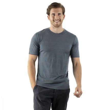 100% Merino Wool T shirt Men Base Layer Merino Shirt Wicking Breathable Quick Dry Anti-Odor No-itch Big USA Size