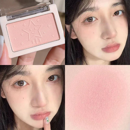 HISYI Peach Powder monochrome blush long-term durability Peach orange soft mist matte natural blush six colors available