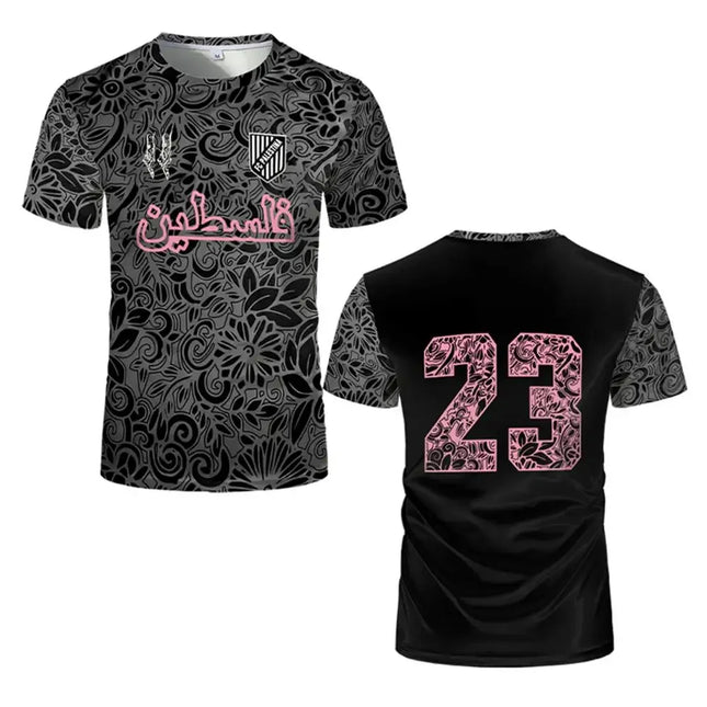 New Palestinian Flag Jersey Summer Light Luxury Digital Breathable Printed Short-sleeved Men And Women Fashion Sports T-shirt