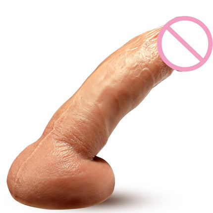 Soft Double Layer Realistic Fake Long Dick Penis Silicone Big Dildo Butt Plug Adult Sex Toys Vagina Anal Massager  For Woman Men