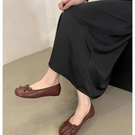New Brand Women Flats Soft Ballet Shoes Slip On Loafers Soft Moccasins Tabi Ninja Casual Shoes Mujer Ladies Shoes Bow Knot Mujer