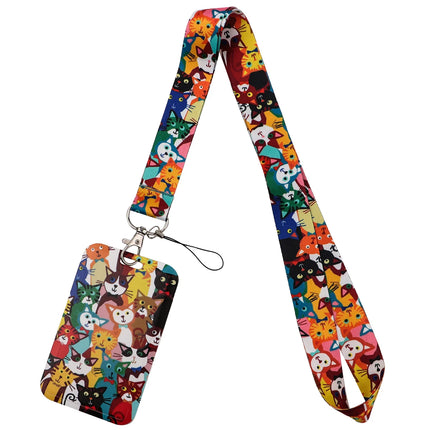 Cute Cartoon Cat Duck Neck Strap Lanyards For Keychain ID Credit Card Pass Animal Hang Rope Cell Phone Charm Accessories