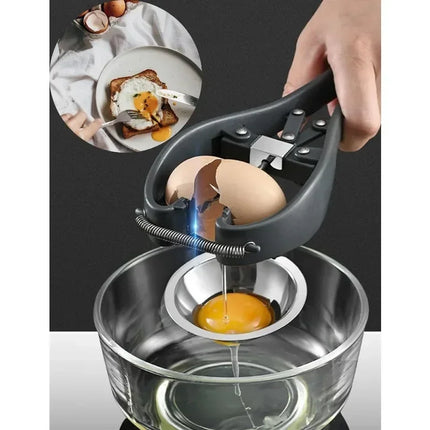 Automatic Egg Cracker Stainless Steel Egg Separator for Raw Egg White Separator Egg Opener Easy Eggshell Cutter Kitchen Gadget