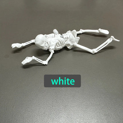 Halloween Gift Puzzle Toy Assembly Crawling Skeleton Mainspring Skeleton Assembly Model Horror Parody Night Light Toy