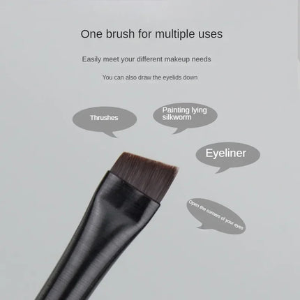 New 2 Pieces/set Eyebrow Contour Brush 0.06mm Ultrathin Eyebrow Eyeliner Brush Portable Small Angle Eyebrow Brush Makeup Tool