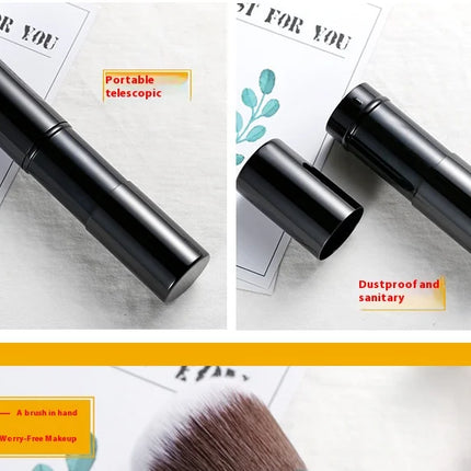 1pcs makeup tools  Powder/Blush Brushes Retractable Single Soft Loose Powder Blush Brush Portable Beauty Cosmetic Tool