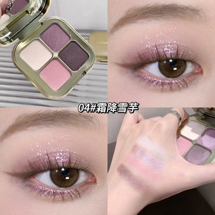 Kakashow sunset magic eye shadow plate pearl matte earth color Korean makeup eye shadow ﻿