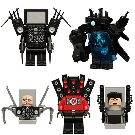 KDL821 KDL822 KDL823 KDL826 Toilet Man TV Man Building Blocks Miniature Ornament Toy Micro Ornament Model Assembly Kit