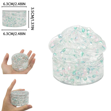 120ML Color Ball Crunchy Fluffy Crystal Slime Kit,Party Favor Gifts, Prizes for Kids Classroom, Super Stretchy Anti-Stress Toy ﻿