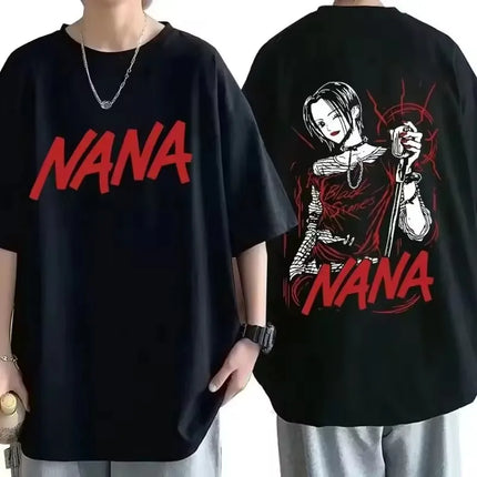 Anime Nana Osaki Printed Cartoon Anime T-Shirt Men's Short Sleeve Cotton High Quality Harajuku Streetwear Fashion Men's T-Shirt