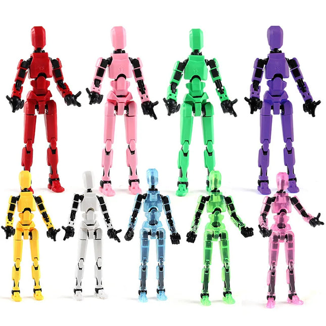 13-Action Figure Titan Multi-Jointed Movable Shapeshift Robot T13 Action Mannequin Character and Dog Figure Toys Gifts for Kids