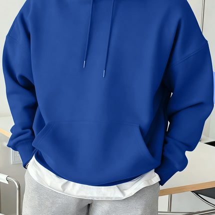 Fashion Solid Sweatshirt Sport Comfy Tracksuit Fleece Autumn Hoodies Man Basics Warm Streetwear Casual Jogging Clothes Unisex
