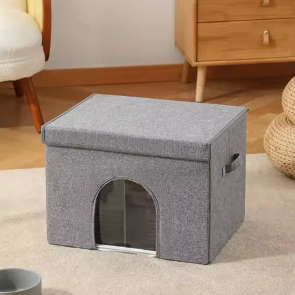 Portable Foldable Pet Cooling House Hot Summer Cool Cat Nest with Homemade Ice Bag Air Conditioning System for Cats