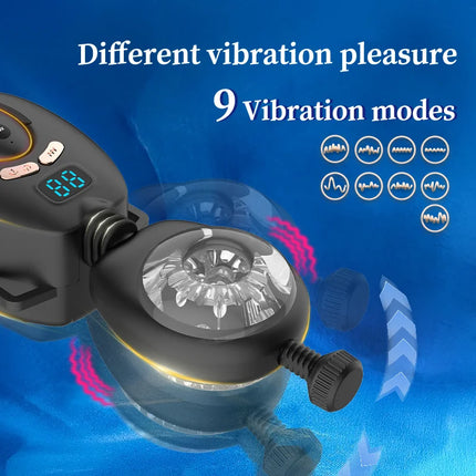 Samurai belt rolling cup multi frequency vibration thrust 2-in-1 stimulation men's airplane cup adult products sex toy