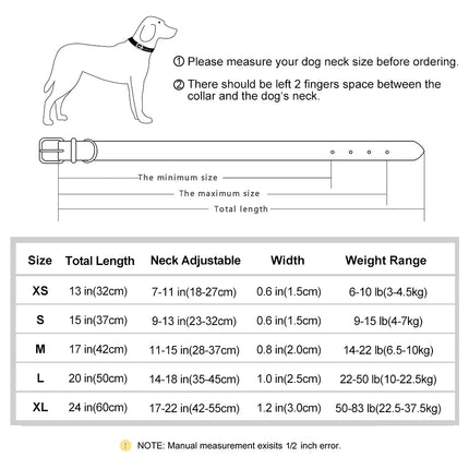 Customized PU Leather Nameplate Dog Collar Soft Padded Dogs Collars Free Engraving Name for Small Medium Large Dogs Adjustable