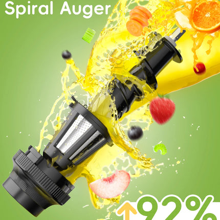 BioloMix Cold Press Juicer,Slow Masticating Juicer Machines with Reverse Function,High Juice Yield, Easy to Clean Brush & Quiet