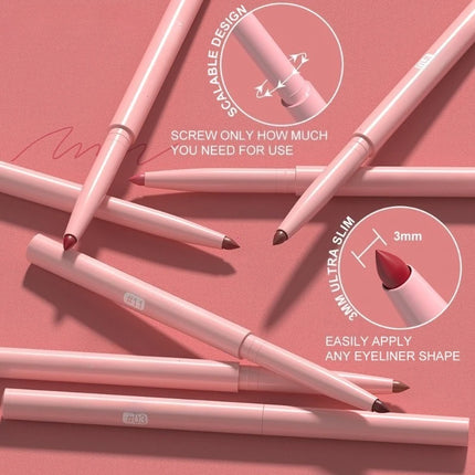 6pcs Lip Liner Pen Set Long-Lasting, Waterproof Sweatproof, Easy Coloring Non-fading Color Rendering Lip Gloss Set Beauty Makeup