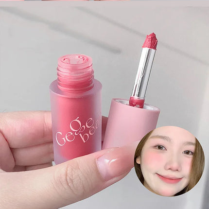 Gege Bear Smooth Multi-purpose Cream Expansion Color Blush Not Easy to Fade Nude Matte Velvet Lip Glaze
