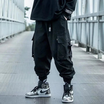 Harajuku Casual Pants Mens Multi-pocket Cargo Pants Joggers Sweatpants Fashion Men Streetwear Male Trend Hip-Hop Loose Trousers