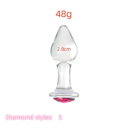 VaHppy Diamond styles Glass Anal Plugs Diameter 2.8/3.4/3.8cm Sex toys For beginners Girls Gay Anal Masturbation Extension BDSM