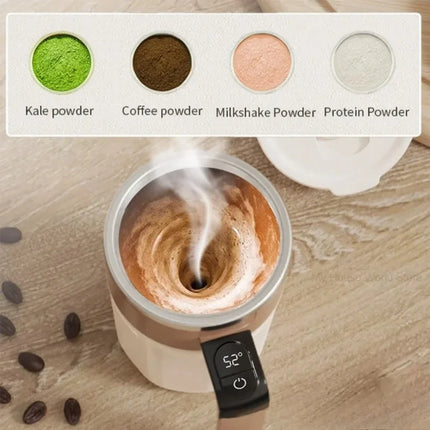 400ML Self Stirring Coffee Mug with Temperature Display Stainless Steel Mixer Rechargeable Automatic Stirring Cup with Lid