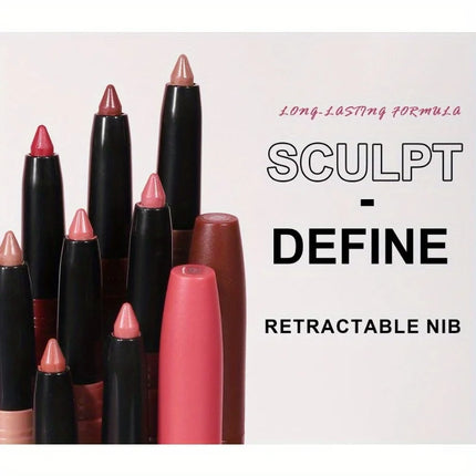 Matte Lipliner Pencil Waterproof Nude Purple Lipstick Pen Matte Velvet Lip Liner Pen Contour Make Up Sexy Lasting Lips Cosmetics