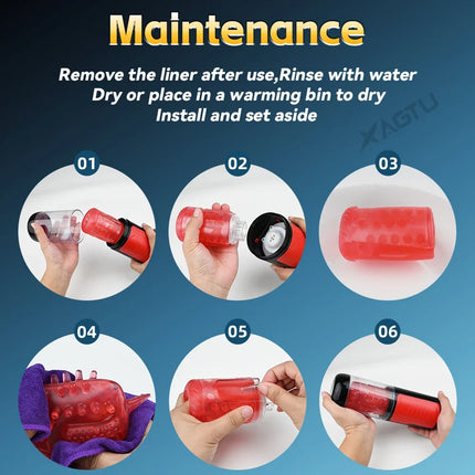 Automatic Male Masturbator Telescopic Rotation Men Masturbation Cup LCD Digital Simulation Blowjob Masturbator Sex Toy for Men