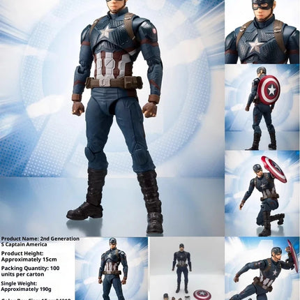 New 15cm Toys S.H.Figuarts Captain America Articulated Joints Collectible Marvel Avengers 2 Boxed Action Figure For Kids Gift