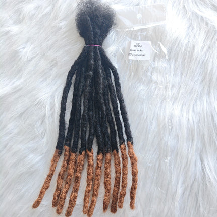 Dreadlocks Sister Locs Extensions Handmade Soft Crochet Brazilian Human Hair Braiding 10in Ombre Short Hair 10Strands/lot