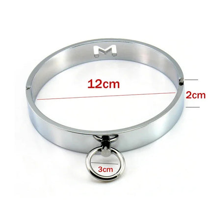 Manyjoy Metal Steel Bondage Cuffs Collar Handcuff Ankle Wrist Cuff Shackl Slave Sex  Restraint Necklace Sex Toys for Couple 18+