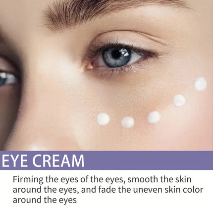 Anti-Wrinkle Eye Cream with Roller Ball Quick Drying Hydrating Hyaluronic Acid Refreshing Eye Serum Fades Fine Line Instant Eye