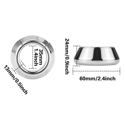 Stainless steel Magnets Cock Ring For Men Penis bondage lock Delay Ejaculation Penis Rings Weight Cockring Male Adult Sex Toys