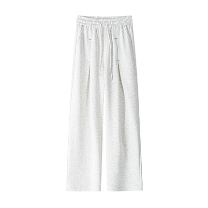 Men's Baggy Sweatpants Wide Leg Drawstring Joggers Pleated Front Loose Fit Stacked Pants Streetwear Y2K Casual Trousers