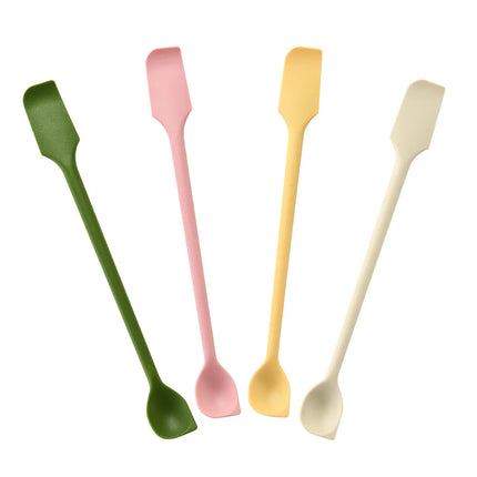 Silicone double-headed jam spatula, kitchen silicone spatula, jam spatula, household double-headed mixing stick, spoon