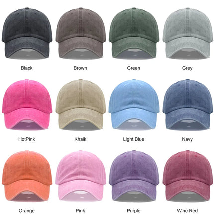 Custom Baseball Cap Embroidered Text Name Logo Soft Washed Cotton Dad Hats for Men Women ﻿ ﻿