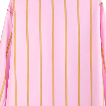 Pink Women's plus size shirt summer chic elegant shirt casual women's fashionable shirt Pink