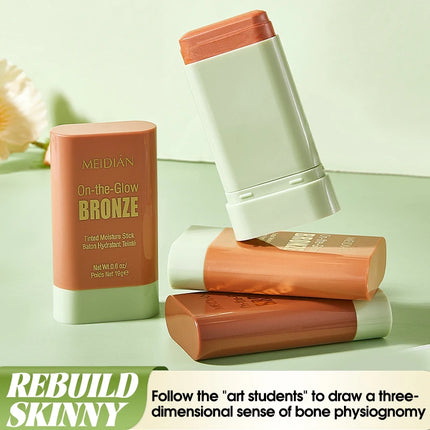 Durable waterproof powder blusher stick, vibrant color, multi color options, rich color display, suitable for daily and holiday