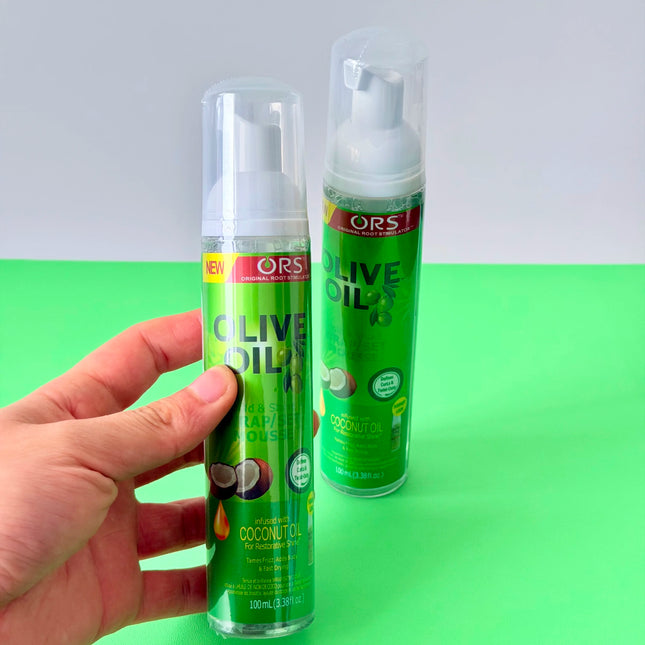 100ml Curly Hair Mousse Strong Hold Olive Oil Hair Styling Foam Anti-Frizz Wig Styling Mousse for Women