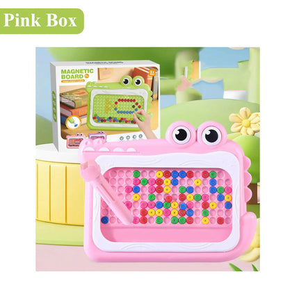 New Kids Magnetic Beads Doodle Board with Puzzle Pen  Drawing Toys  for Children 3-8 yearsMontessori Game Education Gift