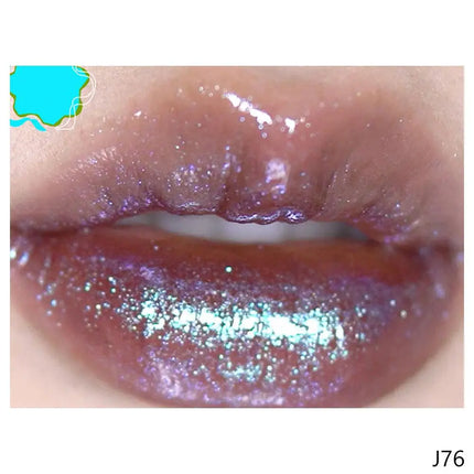 Girlcult Black Shimmer Lipgloss Pearlescent Chameleon Glitter Lip Tint Lip-Plumping High Shine Moisturizing Lipstick 3.5g