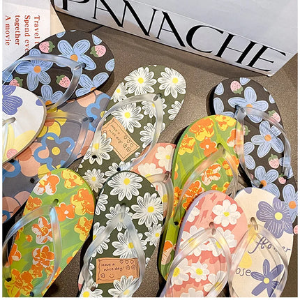 Flip Flops Trendy Summer Outerwear Fashionable Clip On Beach Slippers Anti Slip Couple'S Splint Slippers Leisure Convenience