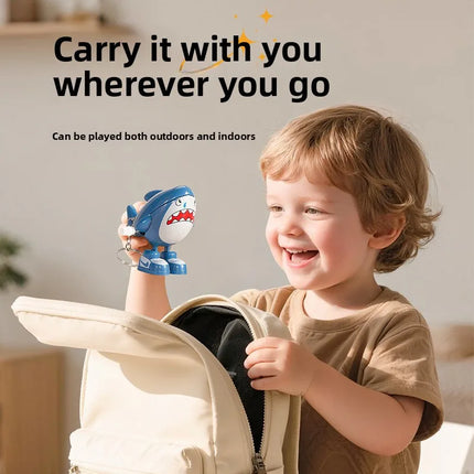 Cross-Border Wind-Up Shark Wobble Toy | Cartoon Funny Keychain Pendant | Stress Relief Anti-Anxiety | Creative Mini Fidget Toy