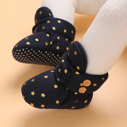 0-18M  Boots For Newborn Baby Girl Snow Boots Winter Thermal Shoes Plush Ankle Boots Winter Baby Boys And Girls Thermal Shoes