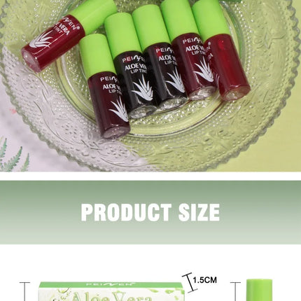 6 Color Aloe Vera Liquid Lipstick Set Color Changing Lip Gloss Lasting Moisturizing Lip Tint Beauty Korean Cosmetics Makeup Tool