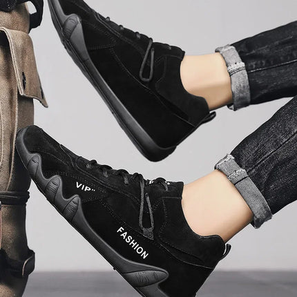 Ankle Boots For Men 2025 Spring Man Casual Sneakers Non Slip Khaki Work Mens Shoe Short Boots Loafers Lace Up Zapatillas Hombre